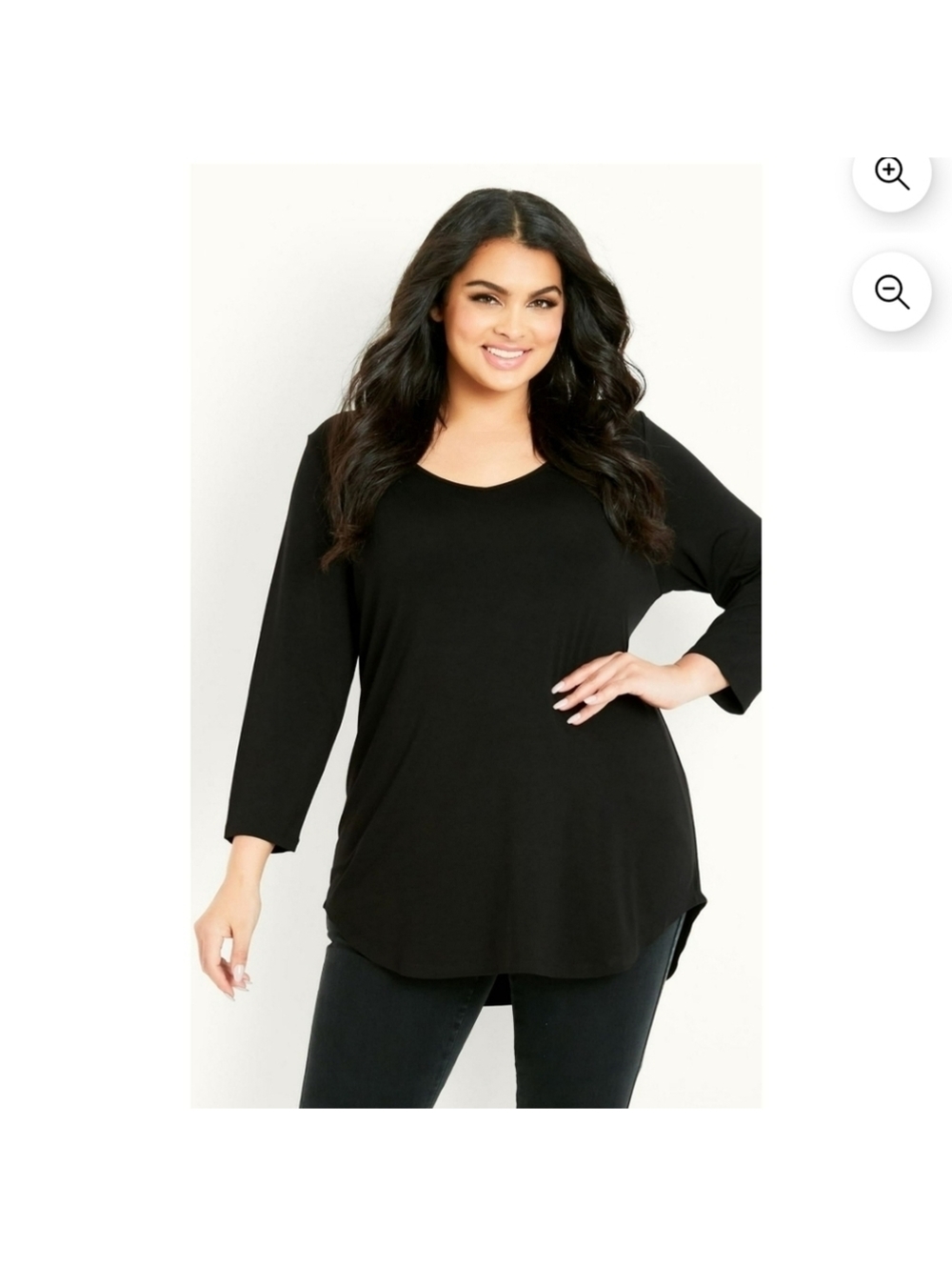 Black Long Sleeve Tunic tee